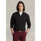 Suéter Ralph Lauren Masculino de Malha de Algodão com Zíper 1/4 Preto Tamanho X-G