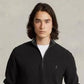 Suéter Ralph Lauren Masculino de Malha de Algodão com Zíper 1/4 Preto Tamanho X-G