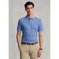 Camisa polo masculina Ralph Lauren Classic Fit listrada de algodão macio, azul, tamanho extragrande