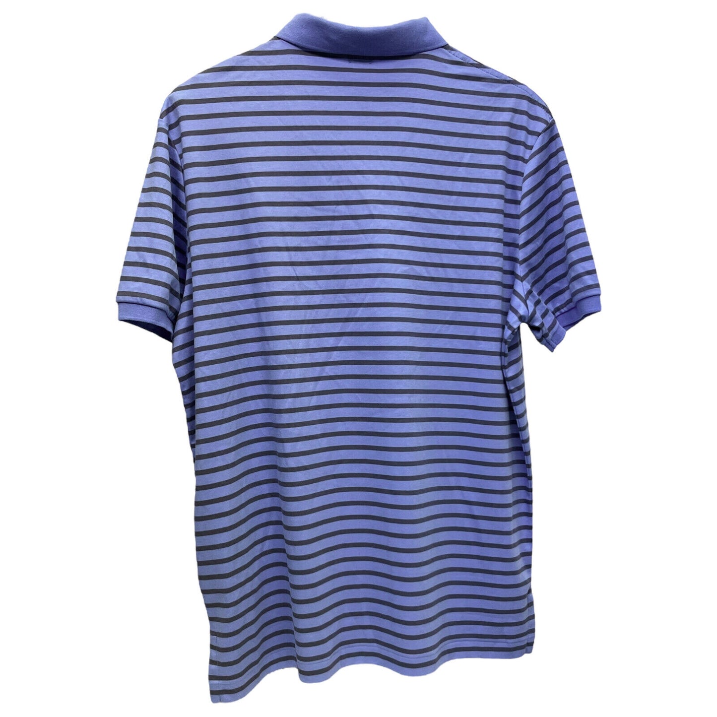 Camisa polo masculina Ralph Lauren Classic Fit listrada de algodão macio, azul, tamanho extragrande