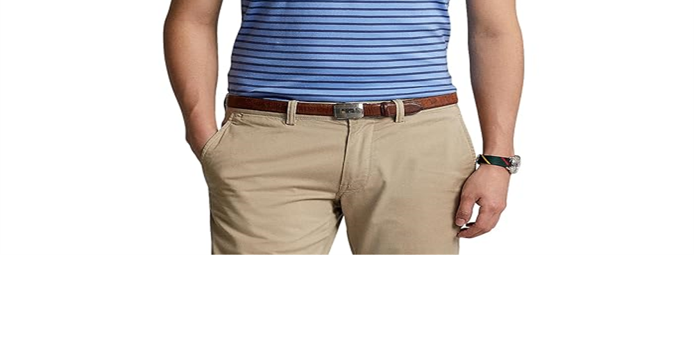 Camisa polo masculina Ralph Lauren Classic Fit listrada de algodão macio, azul, tamanho extragrande