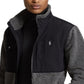 Jaqueta híbrida corta-vento masculina Ralph Lauren, preta, tamanho grande