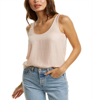 Drapey Tank in Pink Sand  Rack Pink Size S
