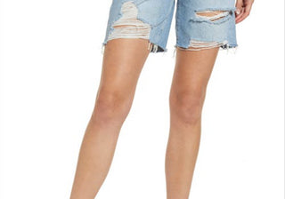 Shorts jeans com corte alto Devon '90s da Lovers + Friends na cor Boardwalk