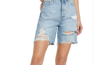 Shorts jeans com corte alto Devon '90s da Lovers + Friends na cor Boardwalk