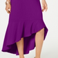 Vestido longo feminino Thalia Sodi com babados e bainha roxa, tamanho grande