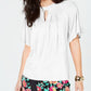 Thalia Sodi Top Feminino Keyhole Branco Tamanho Grande