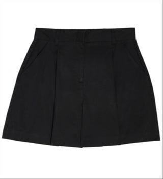 Shorts plissados ​​com zíper feminino Danielle Bernstein, preto, tamanho 14
