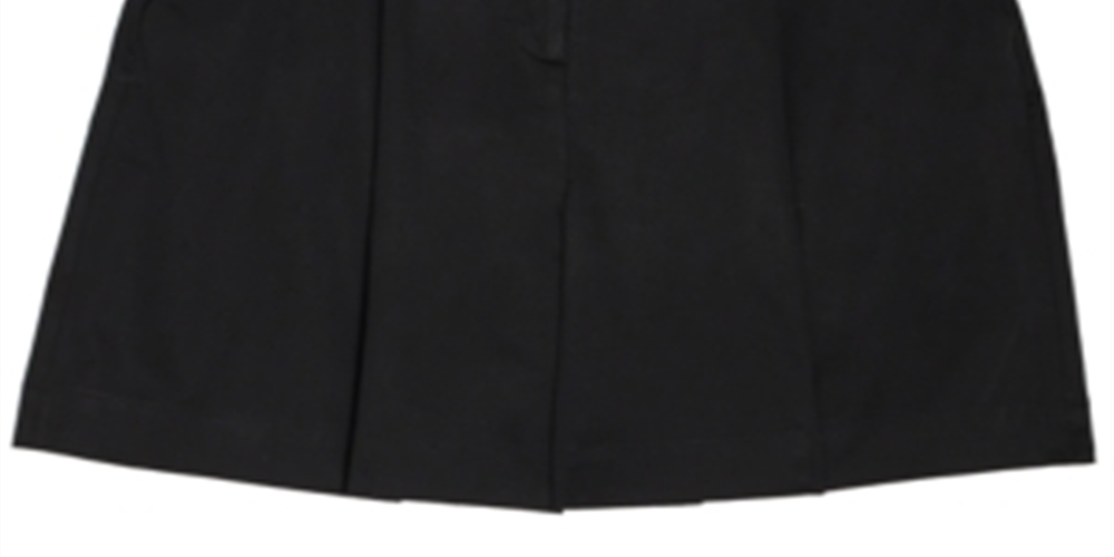 Shorts plissados ​​com zíper feminino Danielle Bernstein, preto, tamanho 14