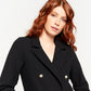 Blazer Cropped de Tweed Feminino Royalty By Maluma Preto Tamanho X-S