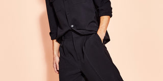 Calças masculinas Royalty By Maluma ligeiramente largas, pretas, tamanho 38