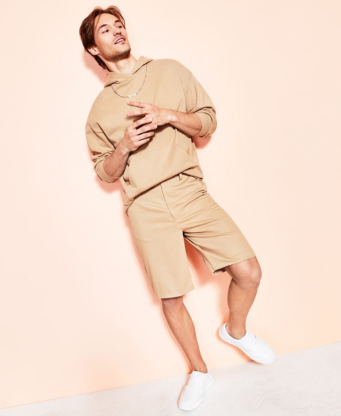 Shorts chino masculino na altura do joelho da Royalty By Maluma, marrom, tamanho 38