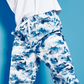 Calça utilitária conversível com estampa de ondas e ajuste relaxado masculina Royalty By Maluma, tamanho X-G