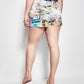Saia-calça-calça-saia feminina de cetim estampado Royalty By Maluma, branca, tamanho 16