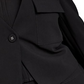 Blazer feminino Royalty By Maluma com frente angular e botão único, preto, tamanho extragrande