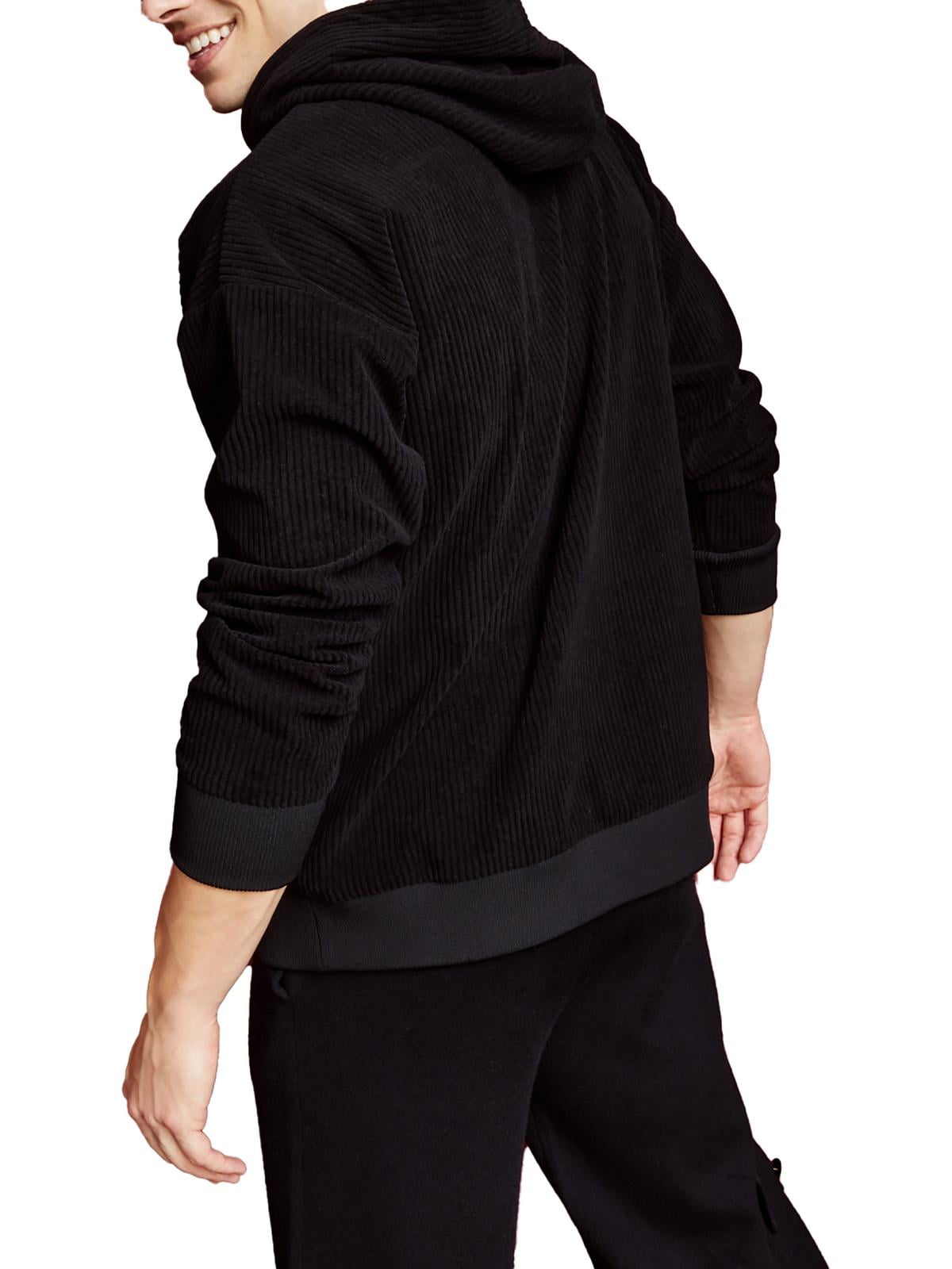 Moletom com capuz masculino Royalty by Maluma Relaxed Fit Mix Media, preto, tamanho XX-G