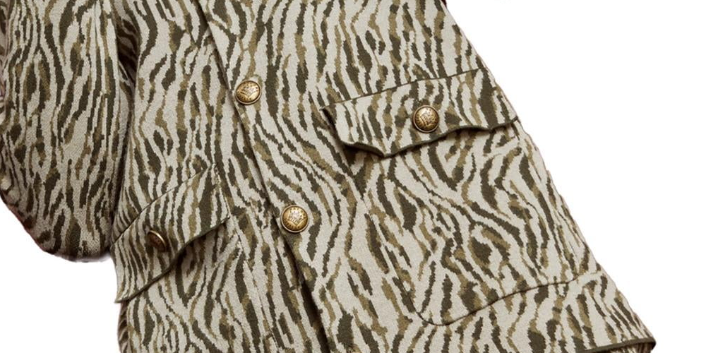 Jaqueta de suéter jacquard relaxada masculina Royalty by Maluma, bege, tamanho extragrande