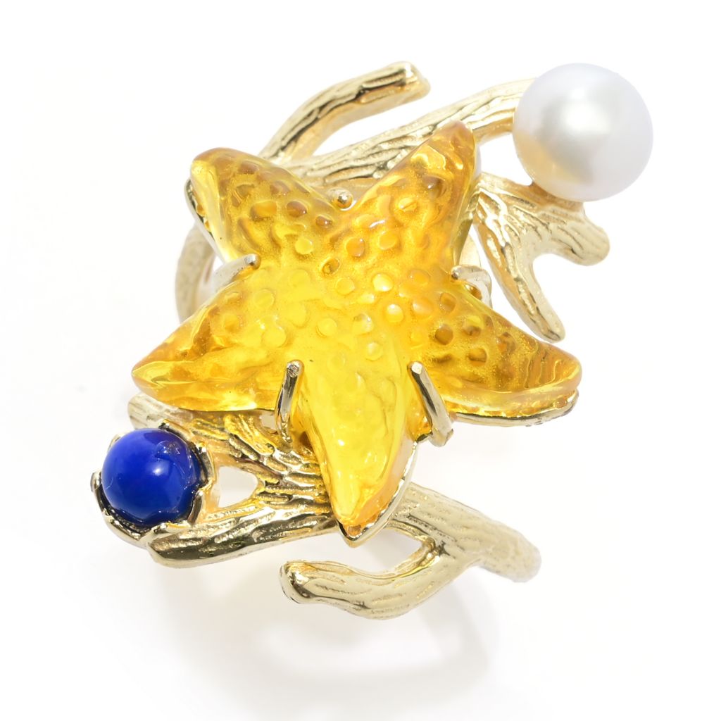 tagliamonte-18k-gold-plated-starfish-cameo-cultured-pearl-lapis-ring