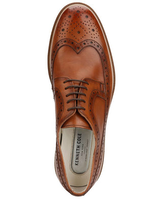 Kenneth Cole Reaction Masculino Vertical Lace Up Casual Marrom Tamanho 8,5 M