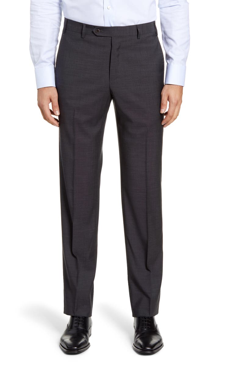 Calças Zanella Devon de lã com bolinhas na frente, tamanho 34, azul