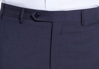 Calças Zanella Devon de lã com bolinhas na frente, tamanho 34, azul