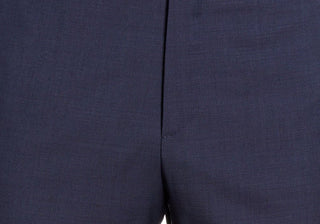 Calças Zanella Devon de lã com bolinhas na frente, tamanho 34, azul