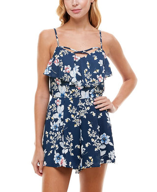 Macacão Trixxi Junior Popover Cruzado Frente Azul Tamanho Grande