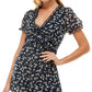 Macacão feminino Trixxi de chiffon floral azul tamanho pequeno