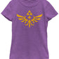 Camiseta gráfica Nintendo Girl's Legend of Zelda Triforce roxa, tamanho médio