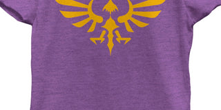 Camiseta gráfica Nintendo Girl's Legend of Zelda Triforce roxa, tamanho médio