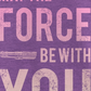 Camiseta estampada com sabre de luz Star Wars Girl's May the Force Be With You, roxa, tamanho extragrande