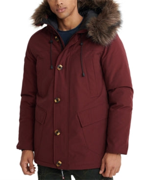 Parka Superdry Rookie Masculina Tamanho MÉDIO Cor Borgonha