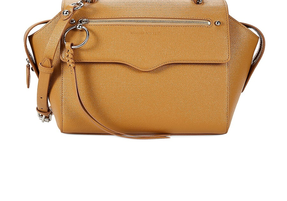 Bolsa de couro Gabby feminina Rebecca Minkoff, bege