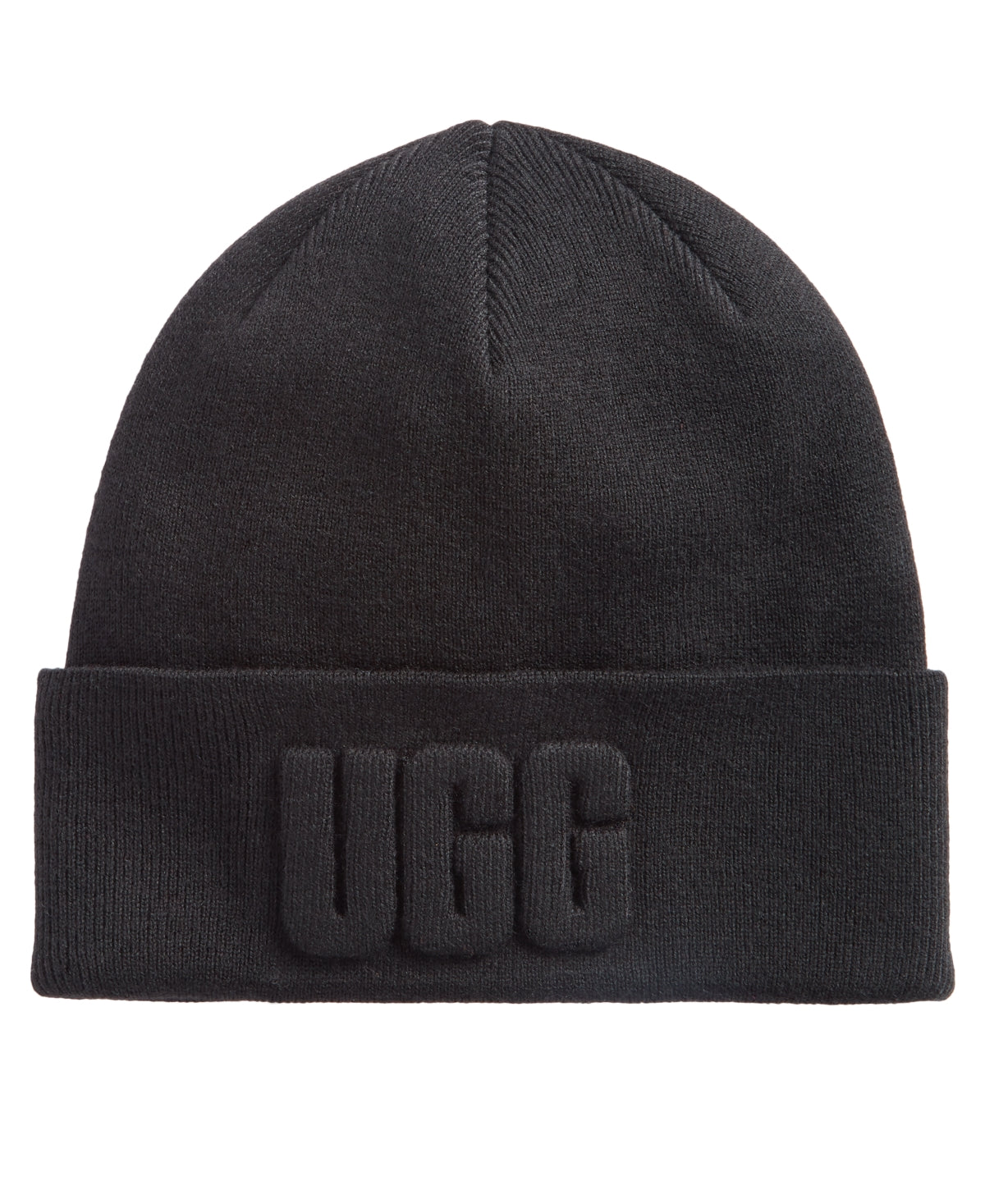 Gorro UGG Masculino com Logo 3D Preto Tamanho Regular