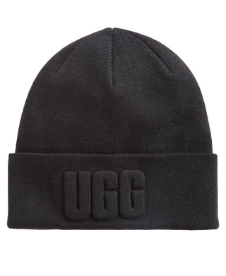 Gorro UGG Masculino com Logo 3D Preto Tamanho Regular