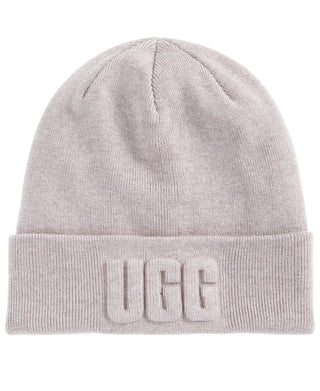 Gorro UGG Masculino com Logo 3D Cinza Tamanho Regular