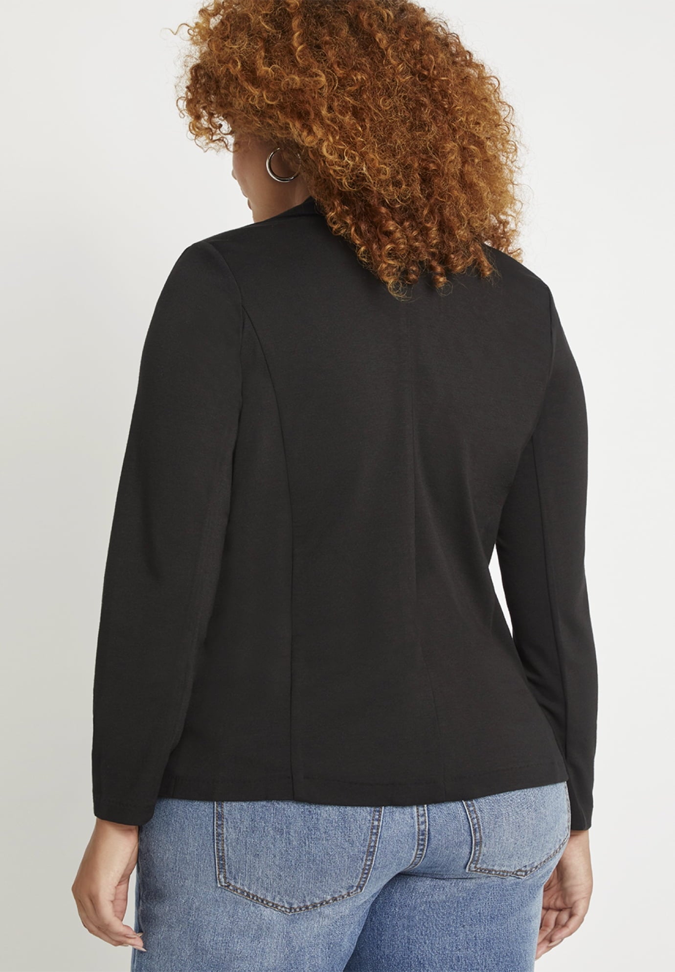 Blazer Ali Plus Size Feminino Eloquii em Preto - Tamanho 18W