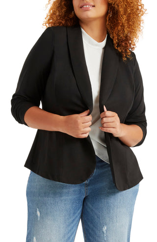 Blazer Ali Plus Size Feminino Eloquii em Preto - Tamanho 18W
