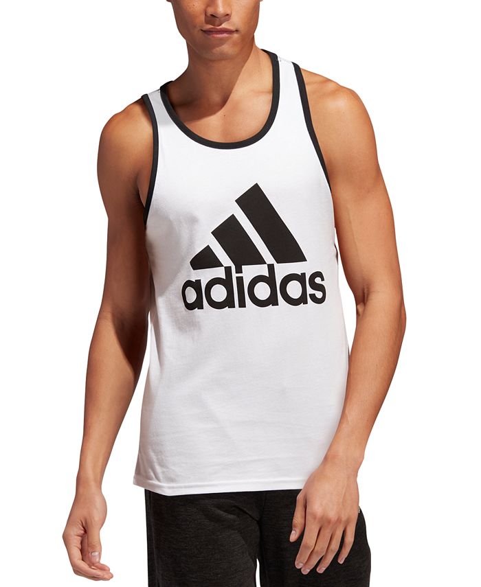 Regata Adidas Logo Masculina Branca Tamanho Grande