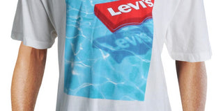 Camiseta Levi's Masculina com Logotipo Flutuante, Branca, Tamanho Grande