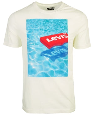 Camiseta Levi's Masculina com Logotipo Flutuante, Branca, Tamanho X-G