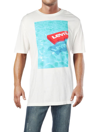 Camiseta Levi's Masculina com Logotipo Flutuante, Branca, Tamanho X-G