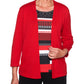 Alfred Dunner Petite Sutton Place Top em camadas feminino tamanho PXL