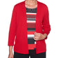 Alfred Dunner Petite Sutton Place Top em camadas feminino tamanho PXL