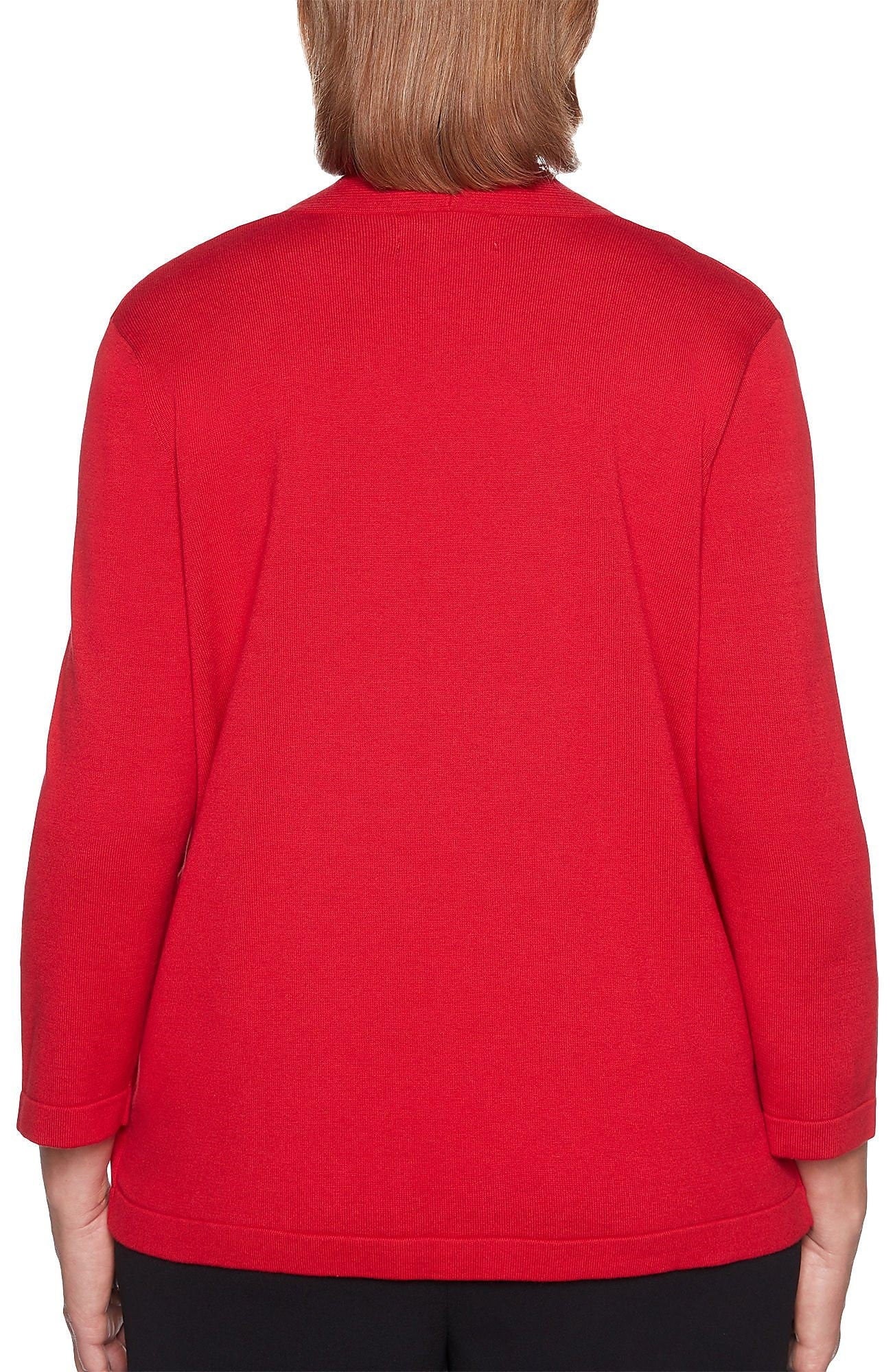 Alfred Dunner Petite Sutton Place Top em camadas feminino tamanho PXL
