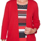Alfred Dunner Petite Sutton Place Top em camadas feminino tamanho PXL