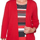 Alfred Dunner Petite Sutton Place Top em camadas feminino tamanho PXL