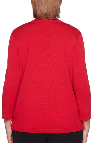 Alfred Dunner Petite Sutton Place Top em camadas feminino tamanho PXL