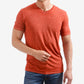 Lucky Brand Camiseta Masculina Burnout Gola V Manga Curta Vermelha Tamanho Médio