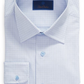 Camisa social xadrez fina David Donahue Regular Fit, azul, tamanho 16,5 a 32